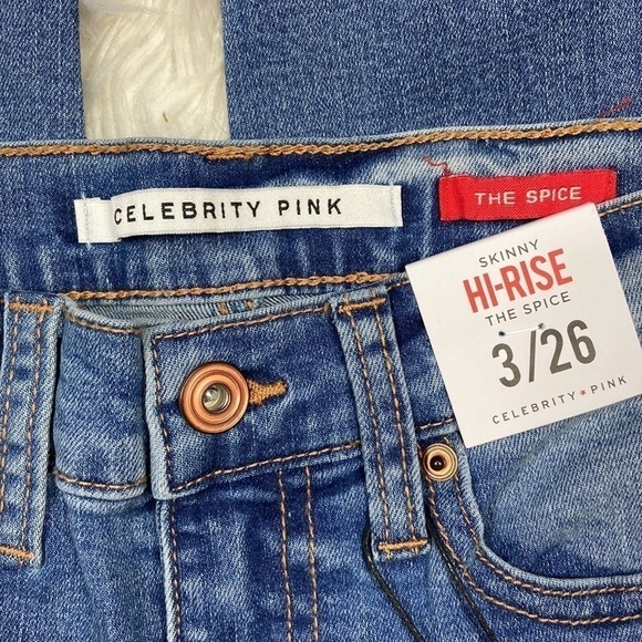 Celebrity Pink “The Spice” Distressed Hi-Rise Denim Jeans - Picture 5 of 9